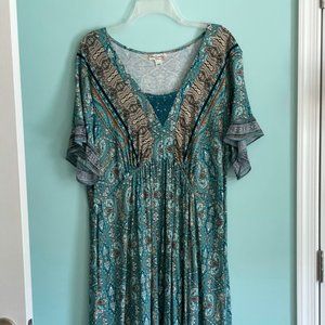 World Unity mid-length dress